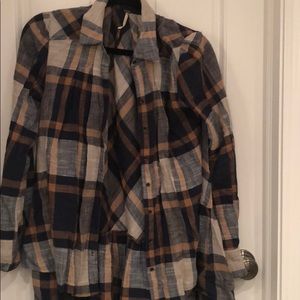 Ruffle free people flannel